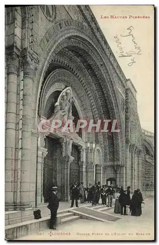 Ansichtskarte AK Lourdes Grande porte de l eglise du rosaire