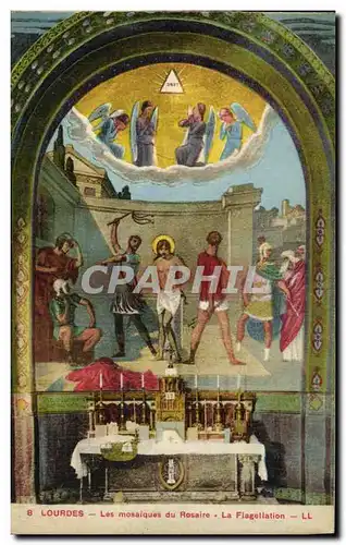 Cartes postales Lourdes Les Mosaiques du Rosaire La Flagellation