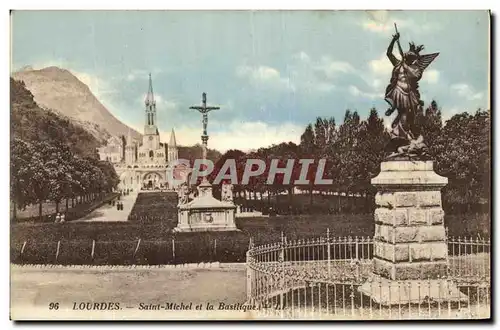 Ansichtskarte AK Lourdes Saint Michel et la Basilique