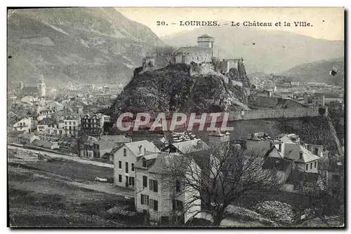 Ansichtskarte AK Lourdes Le Chateau et la Ville