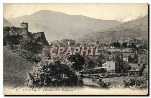 Cartes postales Lourdes Le Chateau et les Montagnes