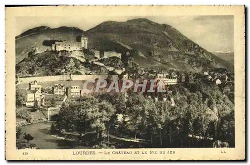 Cartes postales Lourdes Le Chateau Et Le Pic Du Jer