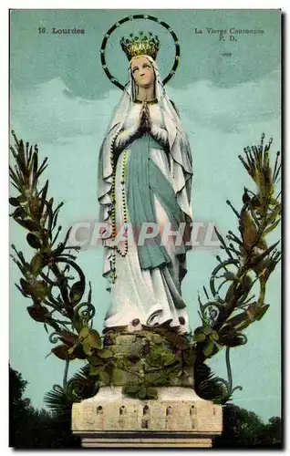 Cartes postales Lourdes La Vierge Couronnee