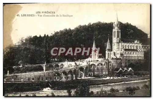 Cartes postales Lourdes Vue d Ensemble de Basilique