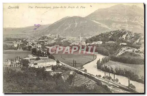Ansichtskarte AK Lourdes Vue Panoramique prise de la Route de Pau