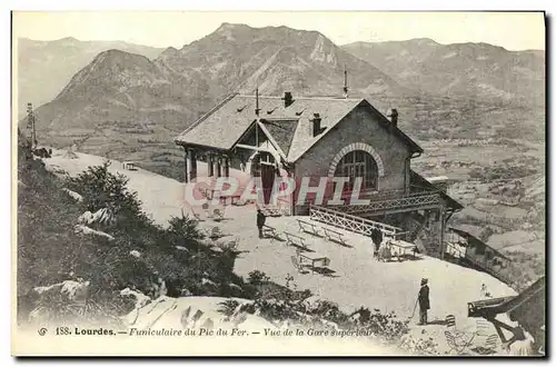 Ansichtskarte AK Lourdes Funiculaire du Pic du Fer Vue de la Gare Superiaure