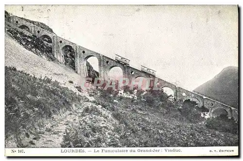 Ansichtskarte AK Lourdes Funiculaire du Grand Jer Viaduc