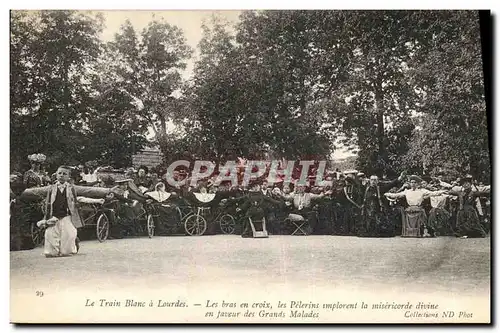 Cartes postales Lourdes Le Train Blanc a Les bras en croix