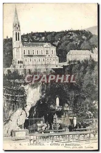 Cartes postales Lourdes Grotte et Basilique