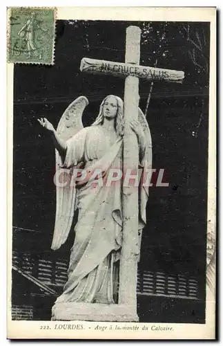 Cartes postales Lourdes Ange a La montee du Calvaire