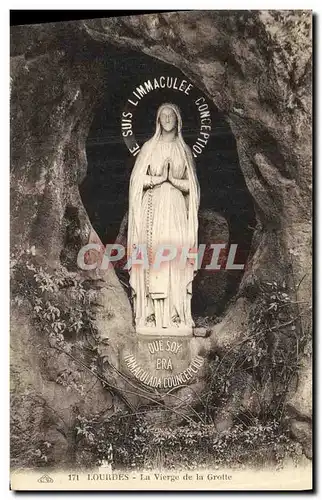 Cartes postales Lourdes La Vierge de la Grotte
