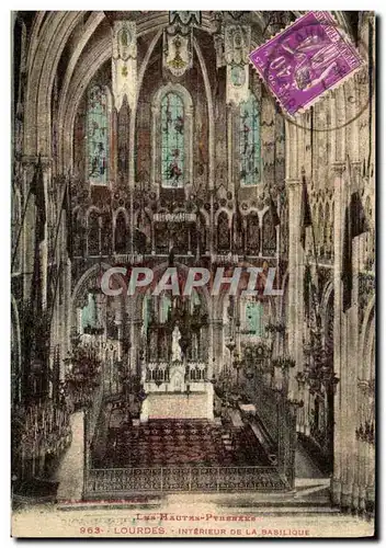 Cartes postales Lourdes La Basilique Interieur De la basilique