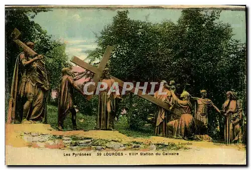 Cartes postales Lourdes 8eme Station du Calvaire