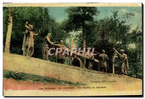 Cartes postales Lourdes 7eme Station du Calvaire