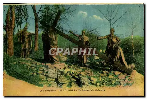 Cartes postales Lourdes 5eme Station du Caivaire