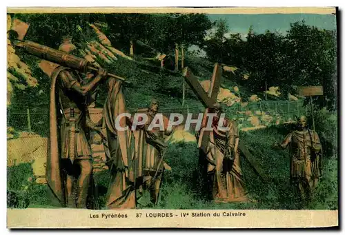 Cartes postales Lourdes 4eme Station du Caivaire
