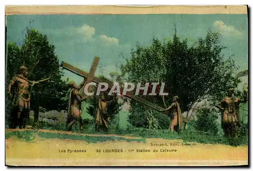 Cartes postales Lourdes 2eme Station du Caivaire