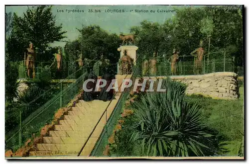 Cartes postales Lourdes 1ere Station du Caivaire