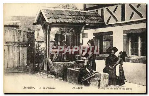 Cartes postales Folklore Buswiller a la Fontaine