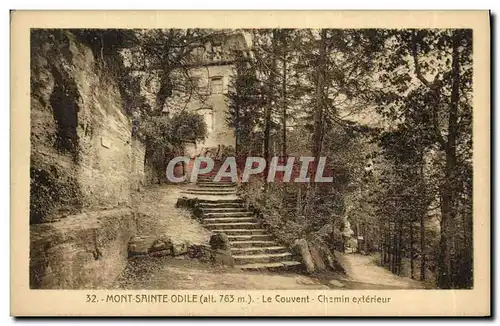 Cartes postales Mont Sainte Odile Le Couvent Chemin exterieur