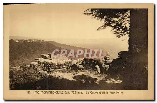 Cartes postales Mont Sainte Odile Le Couvent et le Mur Paien