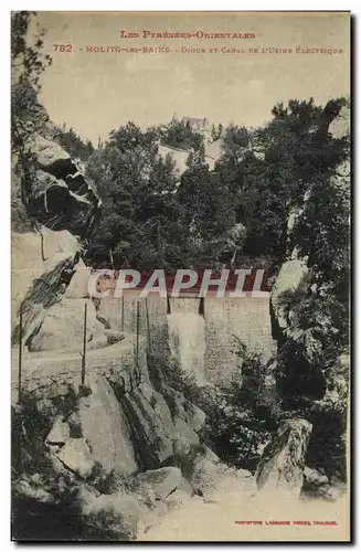 Cartes postales Molitg Les Bains Digue Et Canal De Usine electrique