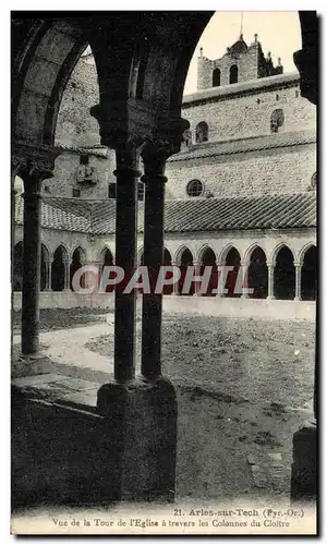 Ansichtskarte AK Arles Sur Tech Vuye de la Tour de L Eglise a Travers les Colonnes du Cloitre