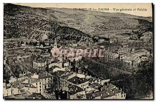 Cartes postales Amelie Les Bains Vue generale et Palalda