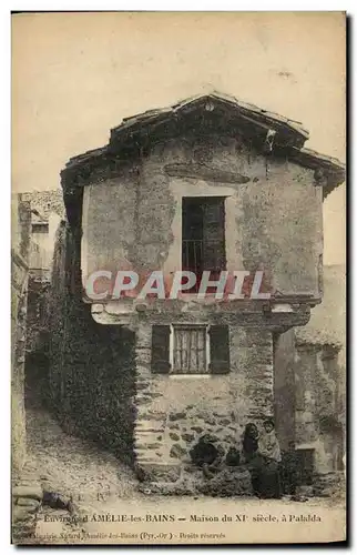 Cartes postales Environs d Amelie Les Bains L Eglise Maison du 11eme a Palalda