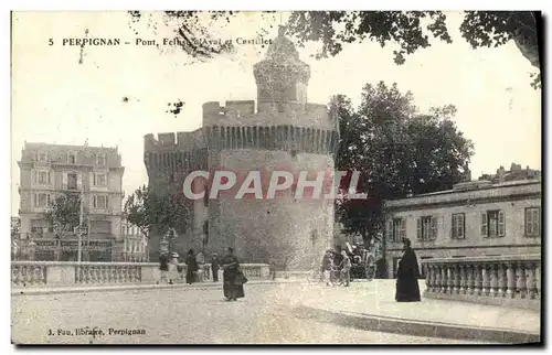 Cartes postales Perpignan Pont Ecluse d aval et castellet