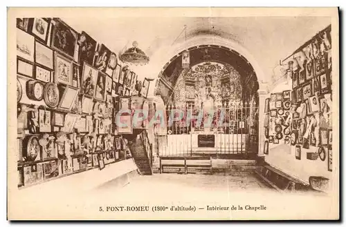 Cartes postales Font Romeu Interieur de la Chapelle