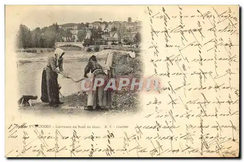 Cartes postales Pyrenees Laveuses au bord du Gave Folklore