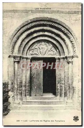 Cartes postales Luz Le Porche de L Eglise des Templiers