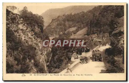 Ansichtskarte AK St Sauveur La Route de Gavarnie au Pas De L Echelle Automobile