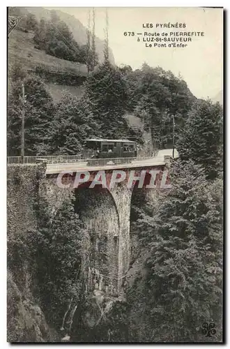 Cartes postales Route de Pierrefite a Luz St Sauveur Le pont d enfer