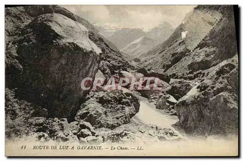 Cartes postales Luz Route De Luz A Gavarnie Le Chaos