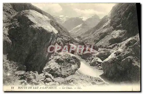 Cartes postales Route de Luz A Gavarnie Le Chaos