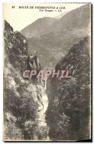 Cartes postales Route De Pierrefitte a Luz Les Gorges