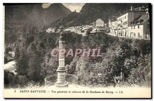 Cartes postales Saint Sauveur Vue Generale et Colonne de la Duchesse de Berry