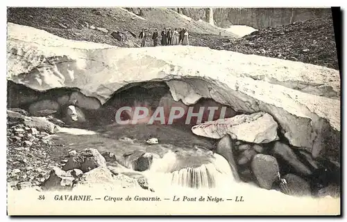 Cartes postales Gavarnie La Cirque Le Pont de Neige