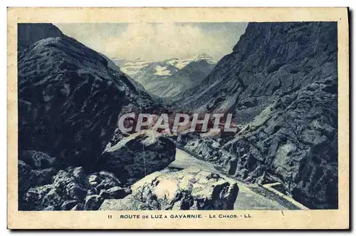 Cartes postales Route De Luz A Gavarnie Le Chaos