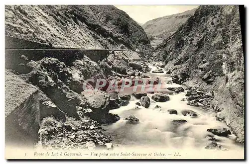 Ansichtskarte AK Route De Luz A Gavarnie Vue prise entre Saint Sauveur et Gedre