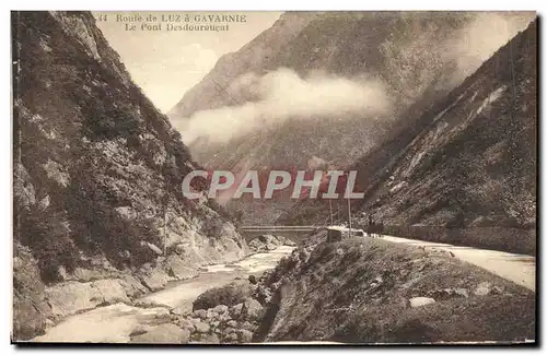 Cartes postales Route De Luz A Gavarnie Le Pont Desdouroucat