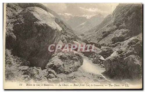 Cartes postales Route De Luz A Gavarnie Le Chaos