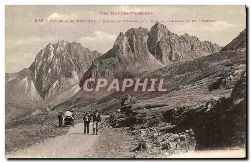 Ansichtskarte AK Bareges Route du Tourmalet Pics d Espade et du Campanat