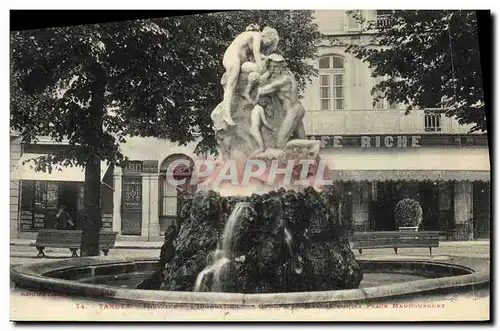 Cartes postales Tarbes Fontaine L Inondation Cafe Riche