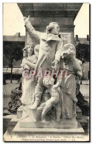 Cartes postales Tarbes Le Monument A Danton Detail bas relief Danton haranguant les femmes de la halle