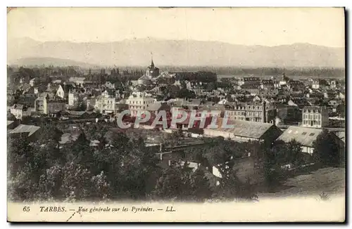 Cartes postales Tarbes Vue generale sur les Pyrenees