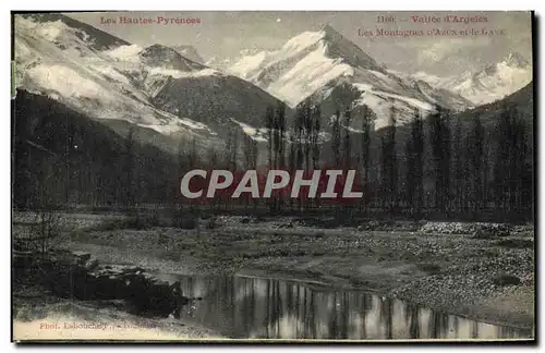 Cartes postales Vallee d Argeles Les montagnes d Azun et le Gave