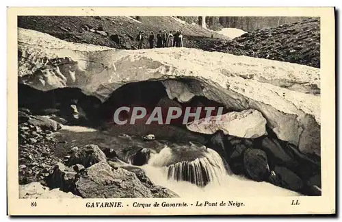 Cartes postales Gavarnie Cirque de Gavarnie Le Pont de Neige